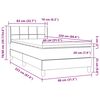 vidaXL Box Vedruvoodi madratsiga Helehall 80x220 cm samet