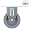 vidaXL 24 tk fikseeritud rattad 75 mm