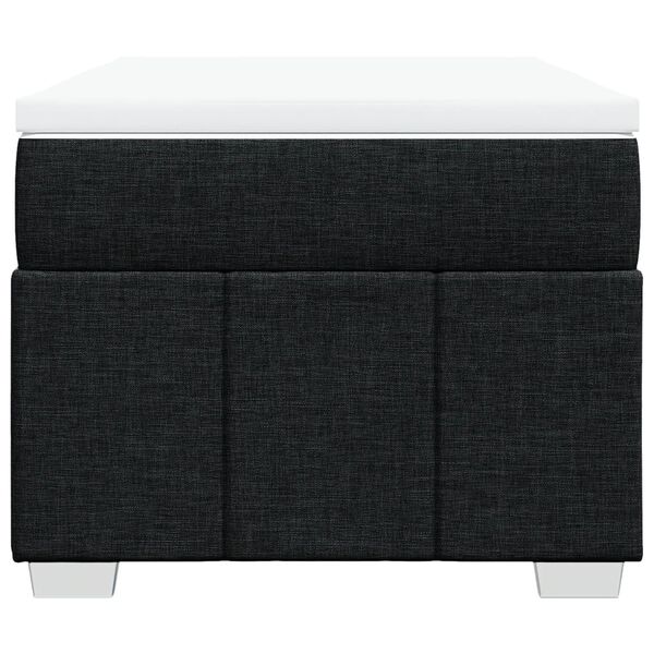 vidaXL kontinentaalvoodi madratsiga, must, 80x200 cm, kangas