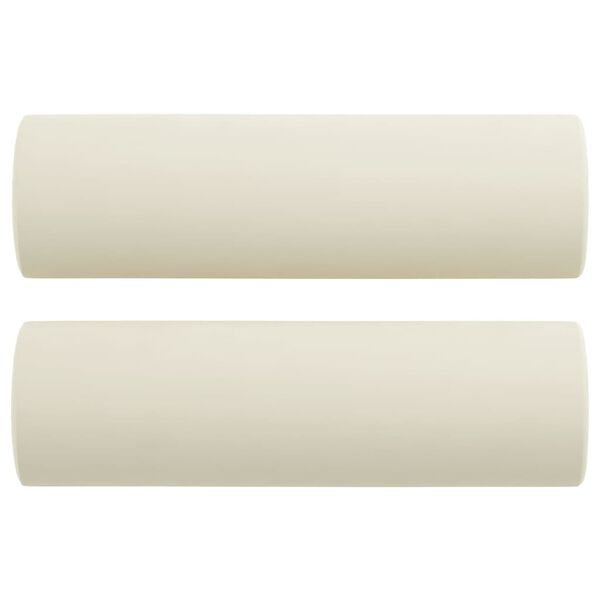 vidaXL 3-osaline diivanikomplekt patjadega, kreemjas, samet