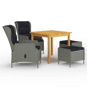 vidaXL 5-osaline aiam&ouml;&ouml;blikomplekt, helehall