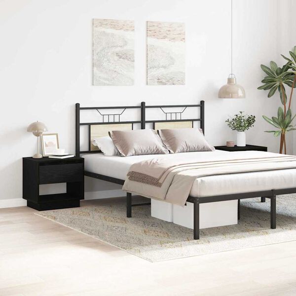 vidaXL &Ouml;&ouml;tuba sahtliga 2 pcs Must tamm 45 x 34 x 44 cm Tehispuit