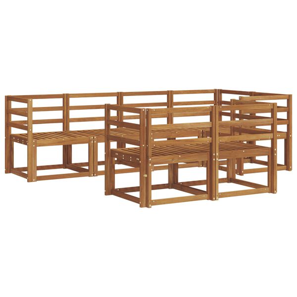 vidaXL V&auml;li diivanikomplekt padjaga 7 pcs Looduslik ja beež