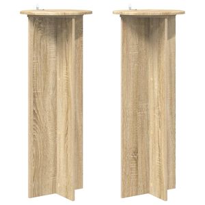 vidaXL Taimede alus 2 tk Sonoma tamm &Oslash;40 x 100 cm Tehispuit