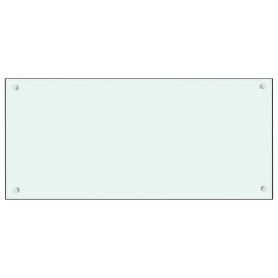 vidaXL köögi pritsmekaitse, valge, 90 x 40 cm, karastatud klaas