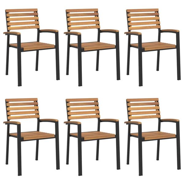 vidaXL 7-osaline aia s&ouml;&ouml;gim&ouml;&ouml;bli komplekt, akaatsiapuit ja metall