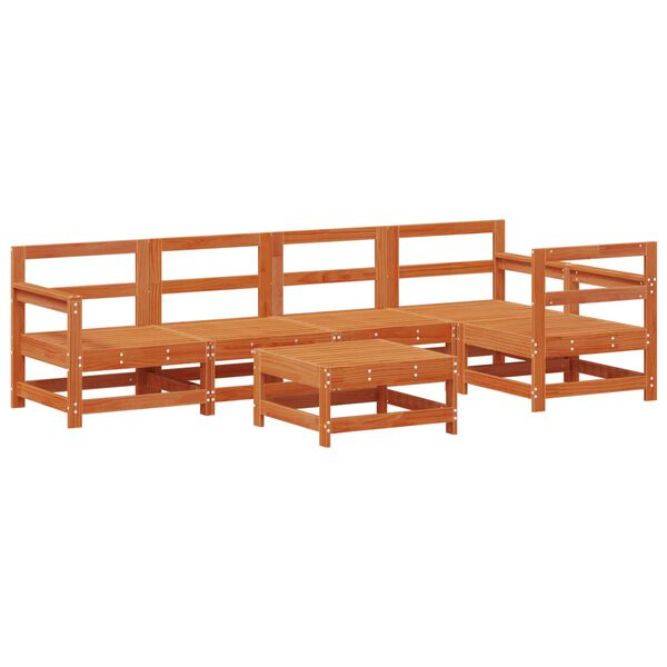 vidaXL Aia lounge komplekt 6 pcs Vahapunane Tahke m&auml;nd