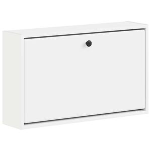 vidaXL Seinale kinnitatav jalan&otilde;ude kapp BREDA 71 x 17 x 43 cm Valge