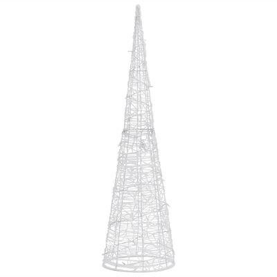 vidaXL akrüülist valguspüramiid, LED-tuli, koonus, soe valge 90 cm