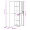 vidaXL dokumendikapp, antratsiithall, 90 x 40 x 220 cm, teras
