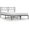 vidaXL metallist voodiraam peatsiga, must, 160 x 200 cm