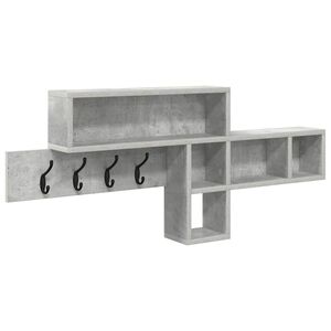 vidaXL Seinale kinnitatav riidepuu Betoonhall 100 x 12 x 43,5 cm
