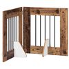 vidaXL Kokkupandav koerte v&auml;rav statiividega 2 pcs Vana puit 120,5 cm