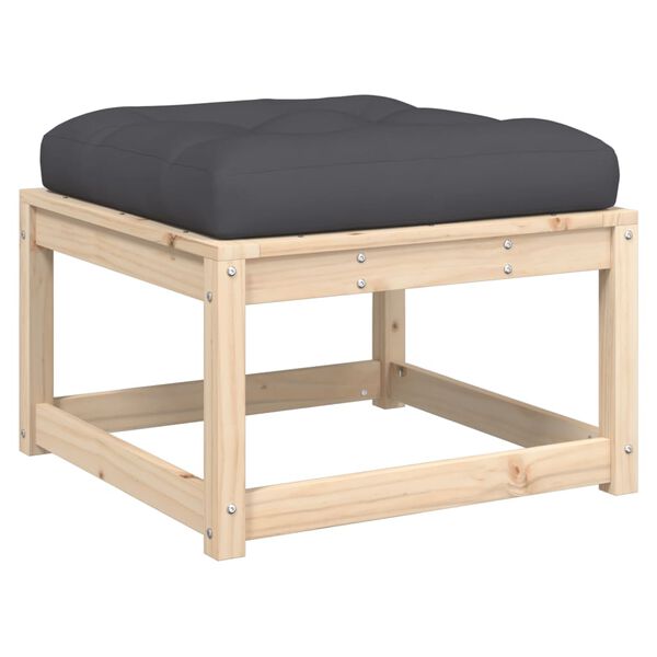 vidaXL 6-osaline aiadiivani komplekt patjadega, männipuit