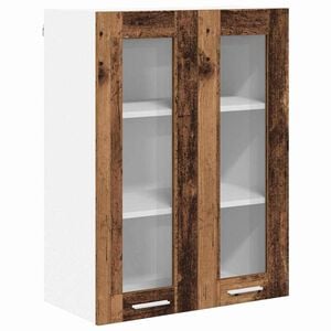vidaXL Seinakapp ladustamisega Vana puit 60 x 31 x 80 cm Tehispuit