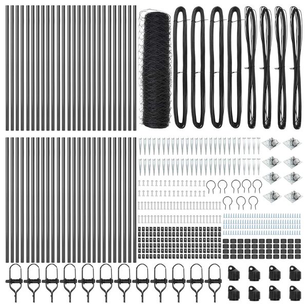 vidaXL Aiapost Hall 100 x 0,4 m (36 mm v&otilde;rgu) Terased ja PVC