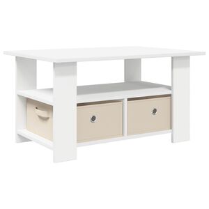 vidaXL Kohvilaud Valge 77 x 55 x 42 cm Tehispuit