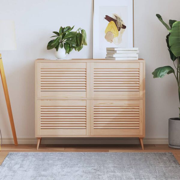 vidaXL kapiuksed, võrega disain 4 tk 39,5x59,4 cm männipuit