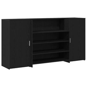 vidaXL vastuv&otilde;tulaud, must tamm, 200 x 50 x 103,5 cm, t&ouml;&ouml;deldud puit
