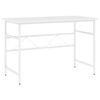 vidaXL arvutilaud, valge, 105 x 55 x 72 cm, MDF ja metall