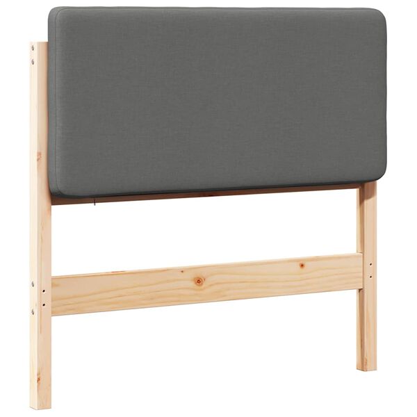 vidaXL Polsterdatud voodiots Pruun ja Heledat Hall 80 cm Tahke m&auml;nd