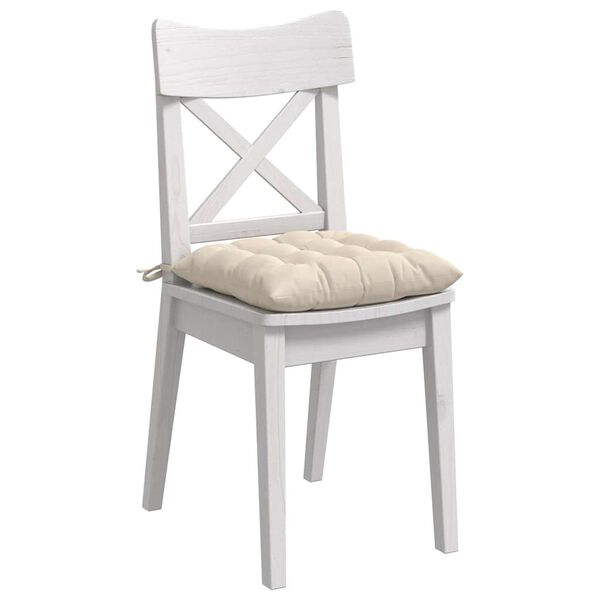 vidaXL Istumispatjad 4 pcs Beež 40 x 40 x 6 cm Mikrofiiber