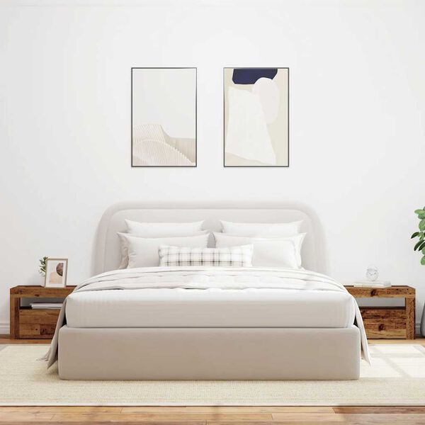 vidaXL öökapid 2 tk LED-idega Old Wood 60x35x40 cm