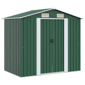 vidaXL aiakuur metallist 204 x 132 x 186 cm roheline