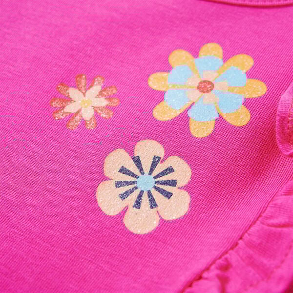 Pikkade varrukatega lastesärk, tumeroosa, 128