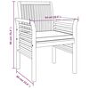 vidaXL 5-osaline aiamööbli komplekt patjadega, akaatsiapuit
