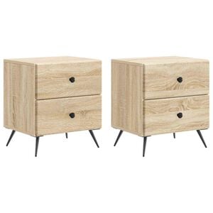 vidaXL &Ouml;&ouml;lambi kapp 2 pcs Sonoma tamm 43 x 34,5 x 47,5 cm Tehispuit