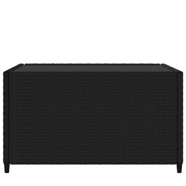 vidaXL kandiline aia kohvilaud, must, 50 x 50 x 30 cm, polürotang