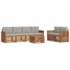 vidaXL Diivanikomplektid 7 pcs Looduslik ja Hele Hall Tugev akatsiapuu