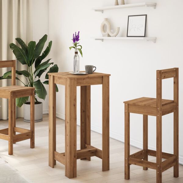 vidaXL baarilaud, käsitöötamm, 51 x 50 x 103,5 cm, tehispuit