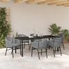 vidaXL Aia s&ouml;&ouml;gilaudade komplekt 7 pcs Antratsiit Pulberv&auml;rvitud teras
