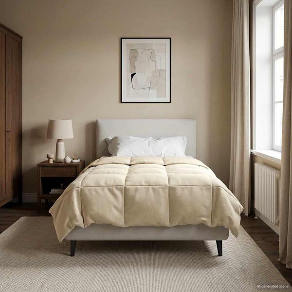 vidaXL T&auml;ispika aasta tekk Rapistatud cream 155 x 220 cm Mikrokiud