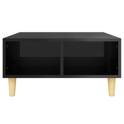 vidaXL kohvilaud, kõrgläikega must, 60x60x30 cm puitlaastplaat