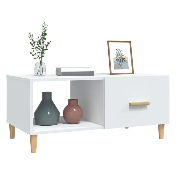 vidaXL kohvilaud, valge, 89,5 x 50 x 40 cm, tehispuit