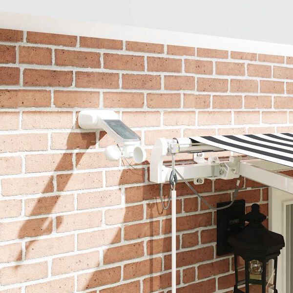 vidaXL automaatselt sisset&otilde;mmatav varikatus LEDiga, antratsiit/valge