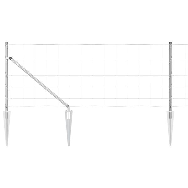 vidaXL Aiapost Galvaniseeritud 25 x 0,8 m Teras