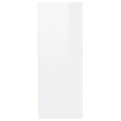 vidaXL kingakapp, kõrgläikega valge, 60 x 35 x 92 cm puitlaastplaat