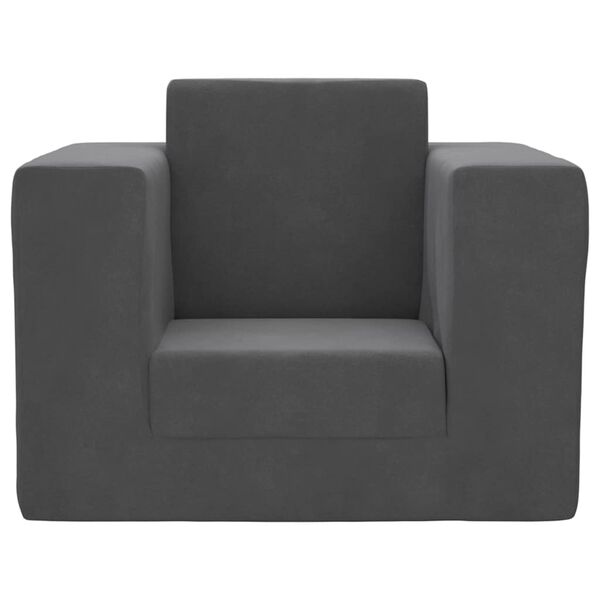 vidaXL laste diivanvoodi, antratsiithall, pehme pl&uuml;&uuml;s