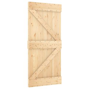 vidaXL Libisev uks NARVIK Naturaalne ja must 95 x 210 cm (213,5 cm)