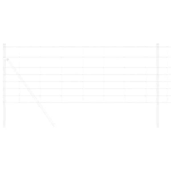 vidaXL Karjamaa-aed Hõbedane 100 x 0,8 m Tsingitud teras