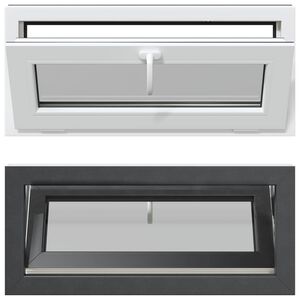 vidaXL Keldriakendus RISOR 90 x 40 cm PVC ja klaas Antratsiit