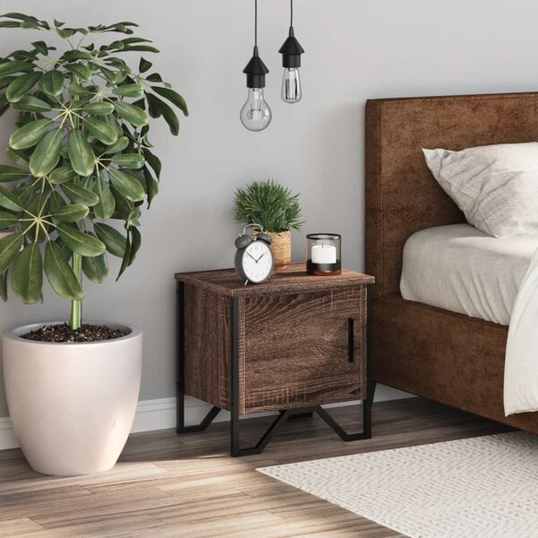 vidaXL &ouml;&ouml;kapp, pruun tamm, 40 x 30 x 40 cm, tehispuit