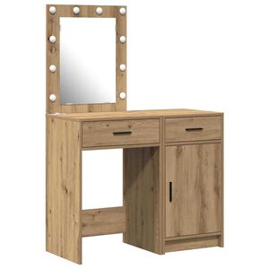 vidaXL Riietumislaud sahtliga 2 pcs Pruun 50 x 41 x 135 cm Tehispuit