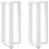vidaXL baarilaua jalad T-kujulised 2 tk, valged, 40 x 35 x (90-91) cm, teras