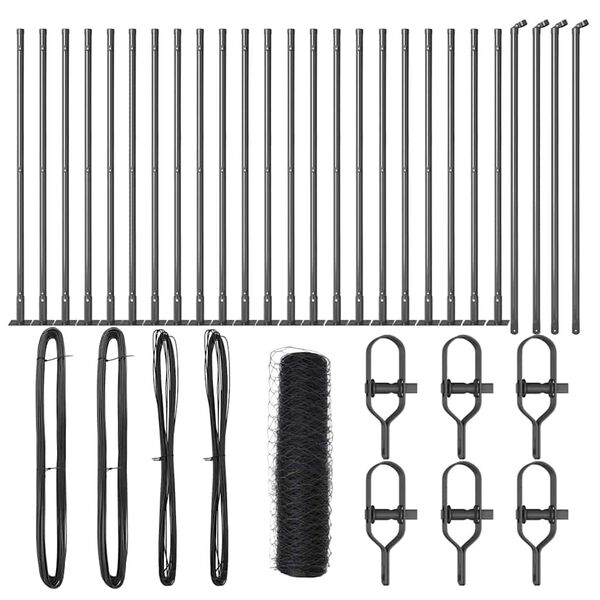 vidaXL Aiapost Hall 50 x 0,5 m (50 mm silmadega) Terased ja PVC