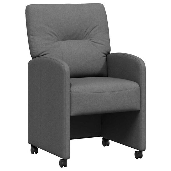 vidaXL Ratastega S&ouml;&ouml;gi-toolid 2 pcs Tumehall 57 x 67 x 95 cm kangas